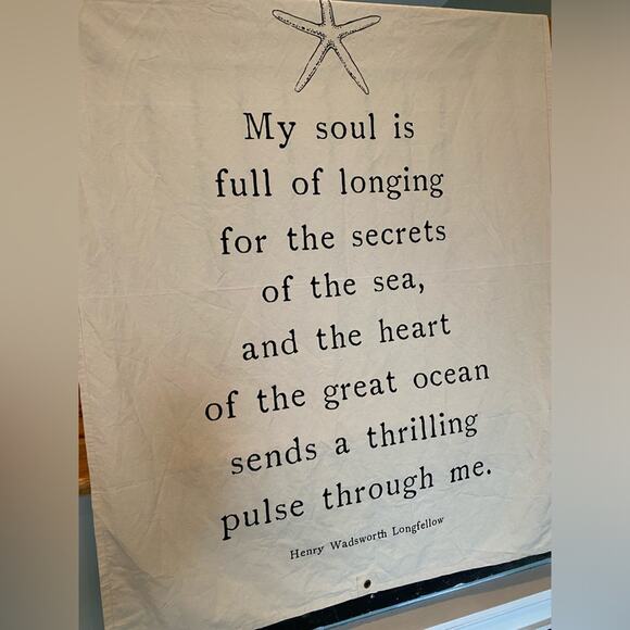 Coastal Wall Hanging Quote By Henry Wadsworth Longfellow - Picture 2 of 5